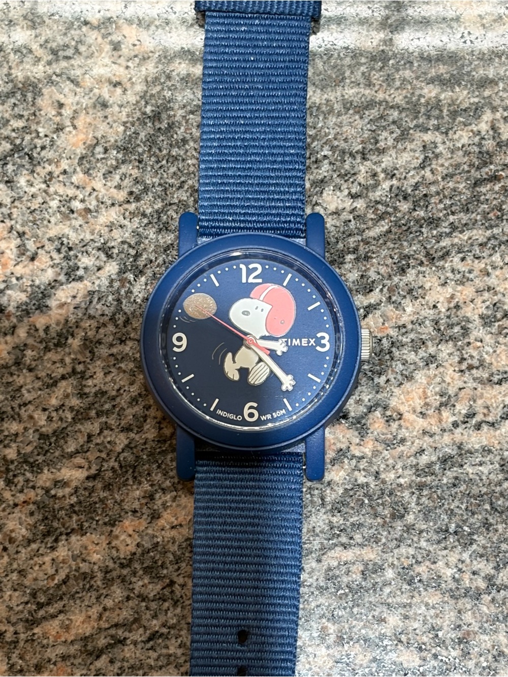 Timex x Peanuts Football Camper Quartz Blue Dial Watch TW2W48500